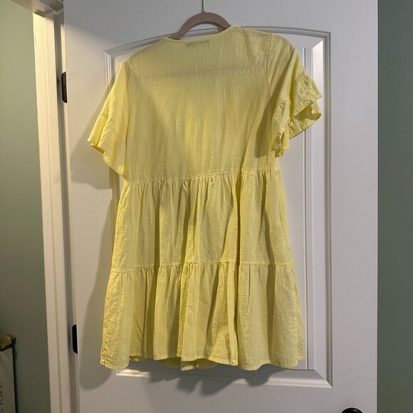 Yellow Shift Dress- Size M - Picture 3 of 3